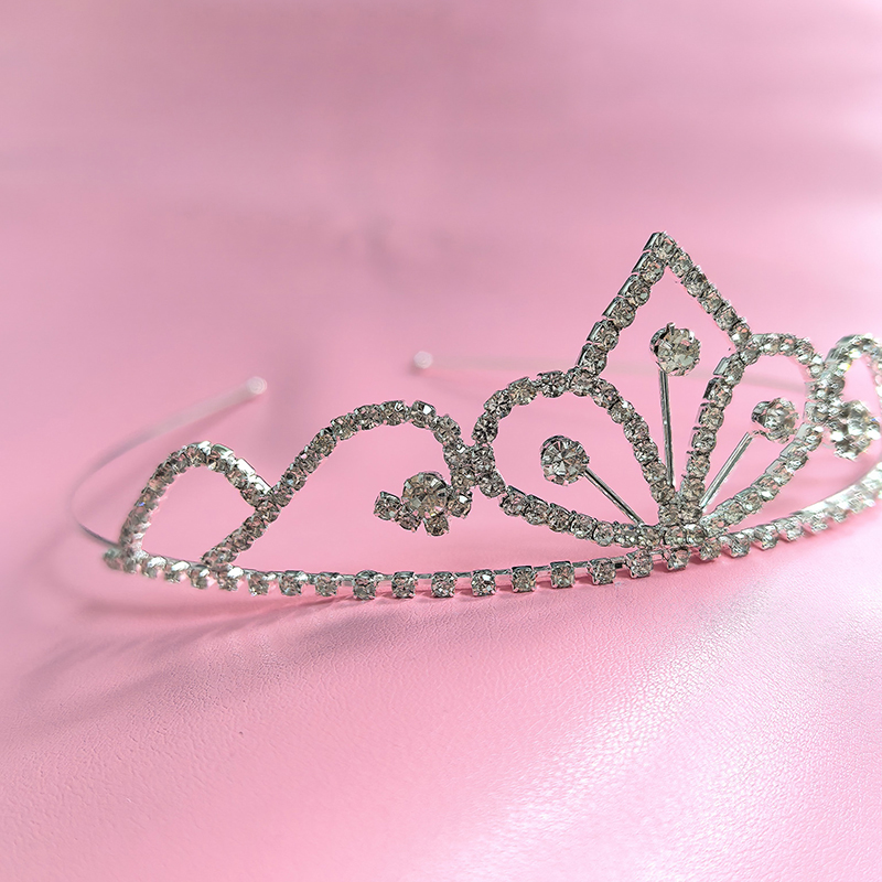 Women Accessories Wholesale - Silver Color Rhinestone Bridal Crown Luxury