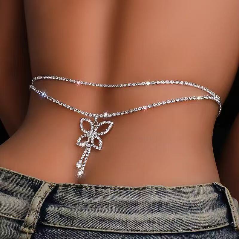 Women Accessories Dropshipping - Luxury Rhinestone Double Chain Water Drop
