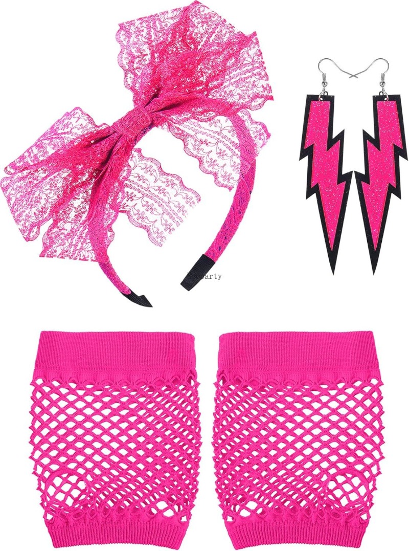 Women'S Accessories In The 80S - Blulu 80s Accessories for Women Lace
