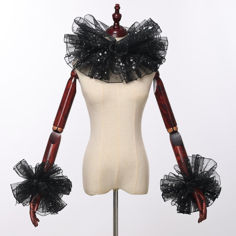 Women'S Accessories For Neck - Jester Ruffled Collar Neck Ruff Clown