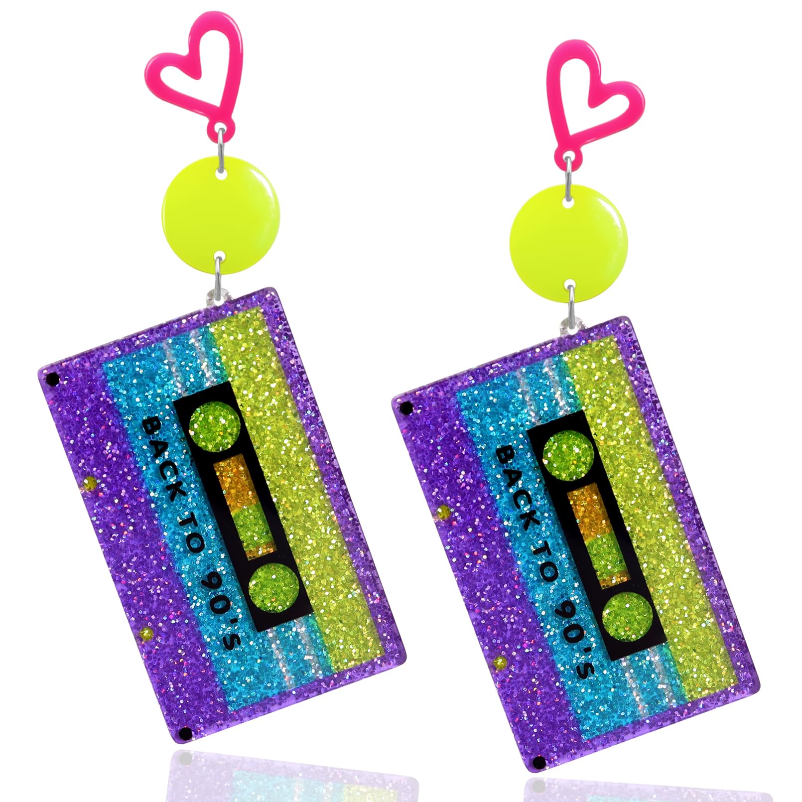 Women'S Accessories In The 80S - Acrylic Round Drop Dangle Earring 80s