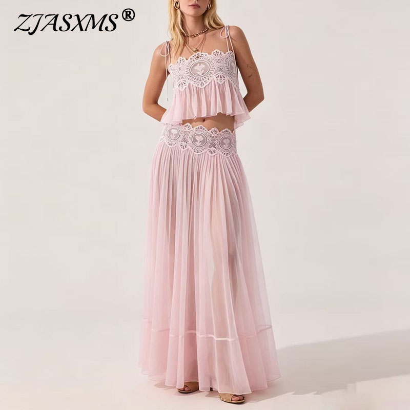 Women'S Vacation Accessories - Women Lace Spaghetti Strap Crop Top