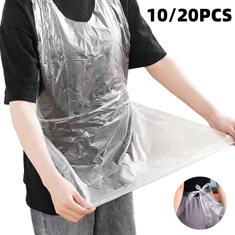 Women Kitchen Accessories - 10/20PCS Disposable Aprons Independent Clear Art