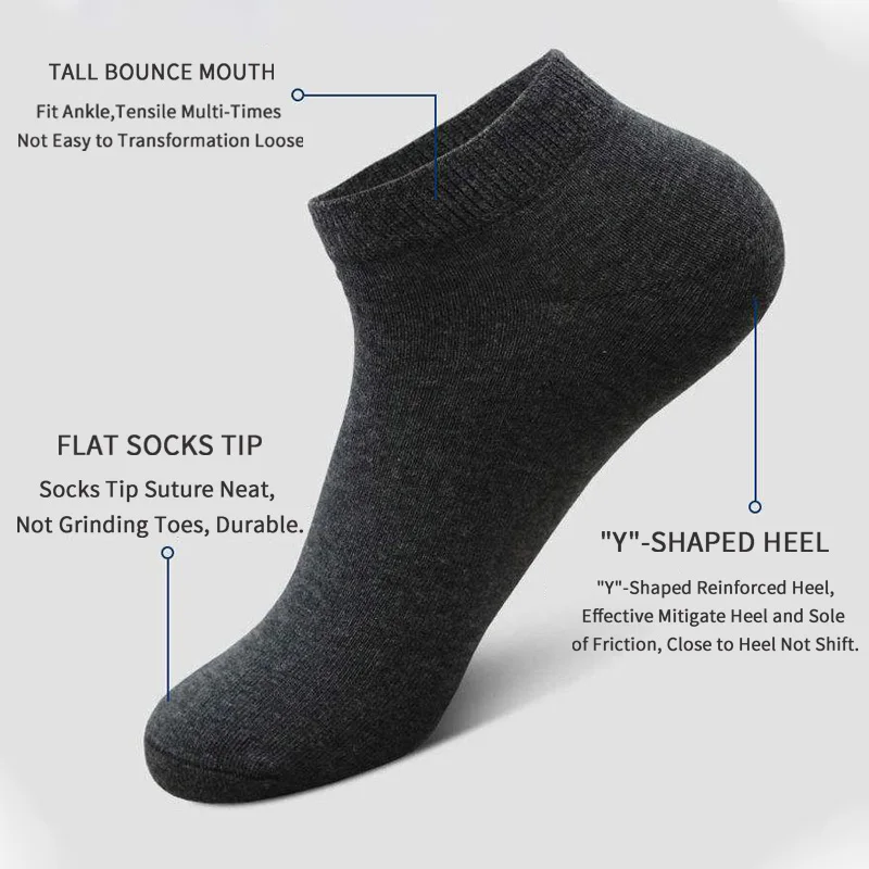 5 Pairs Unisex Casual Plain Co - Women'S Ankle Accessories recension och pris