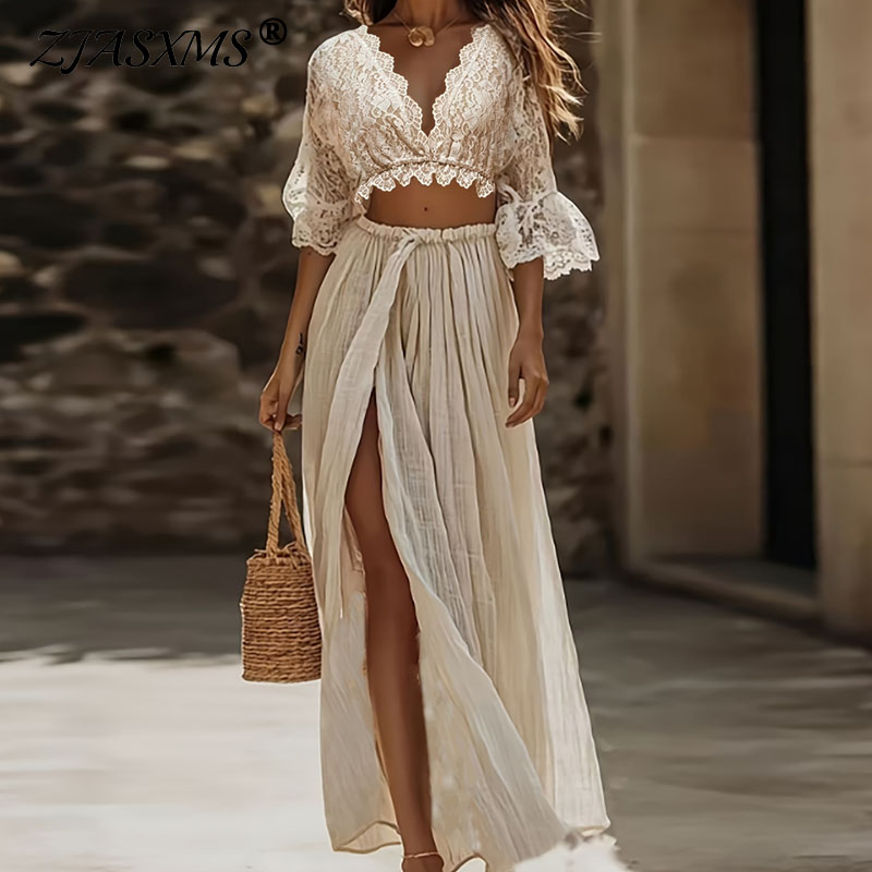 Womens Bohemian Lace Two Piece - Women'S Vacation Accessories recension och pris