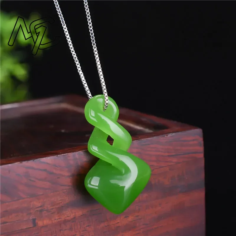 Natural Hetian Jade Green Colo - Women Accessories Dropshipping recension och pris