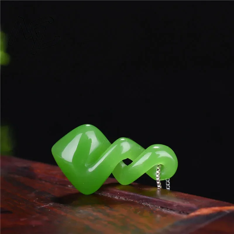 Natural Hetian Jade Green Colo - Women Accessories Dropshipping recension och pris