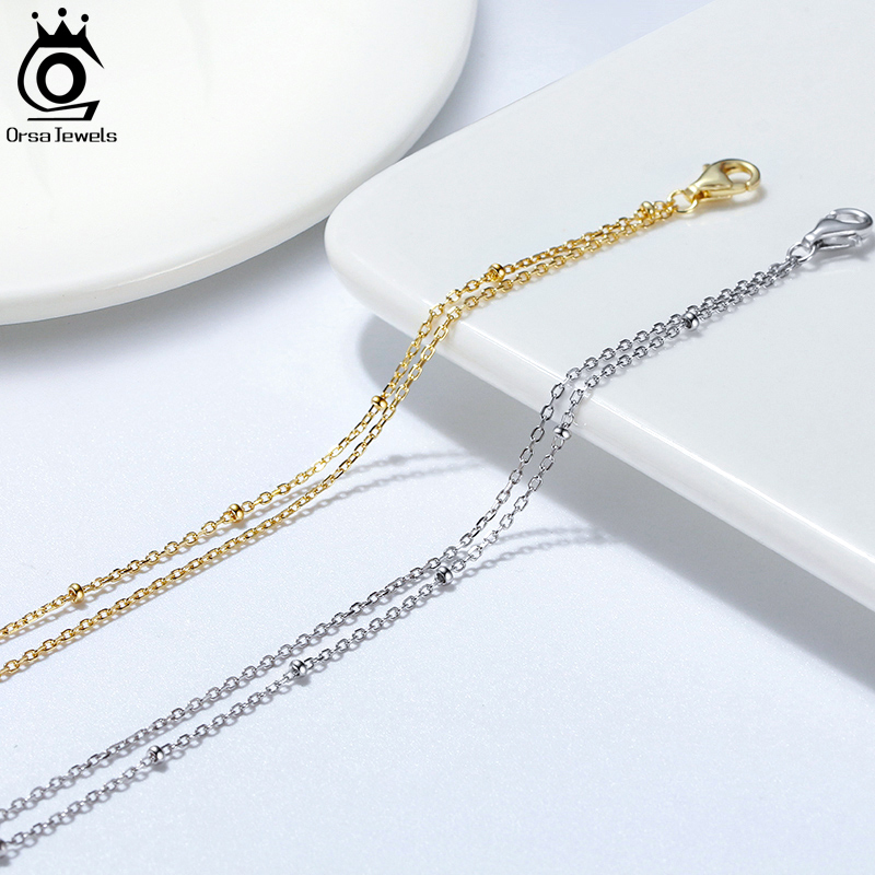 ORSA JEWELS Fashion 925 Sterli - Beaded Anklet Chain recension och pris