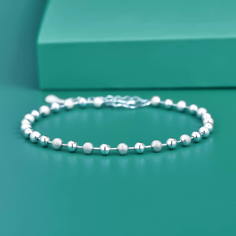 Classic Simple 925 Sterling Si - Beaded Anklet Chain recension och pris