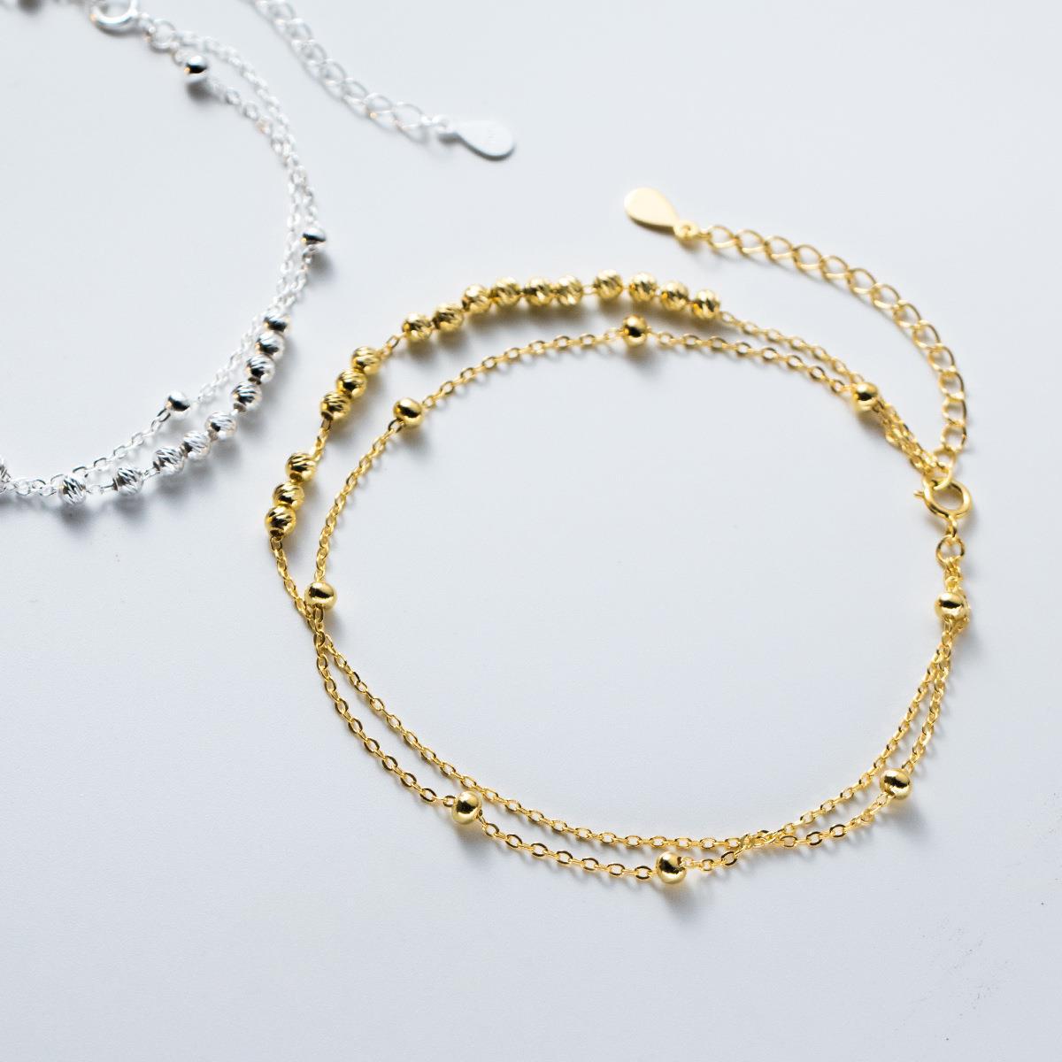 MIQIAO 925 Sterling Silver Ank - Beaded Anklet Chain recension och pris