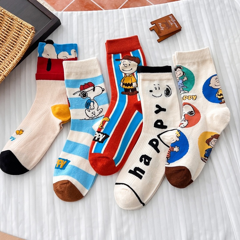 5 Pairs Cute Cartoon Snoopy An - Women'S Ankle Accessories recension och pris