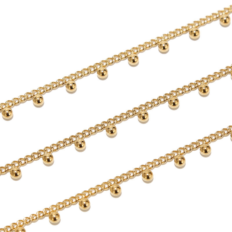 1 Meter Stainless Steel Drop B - Beaded Anklet Chain recension och pris