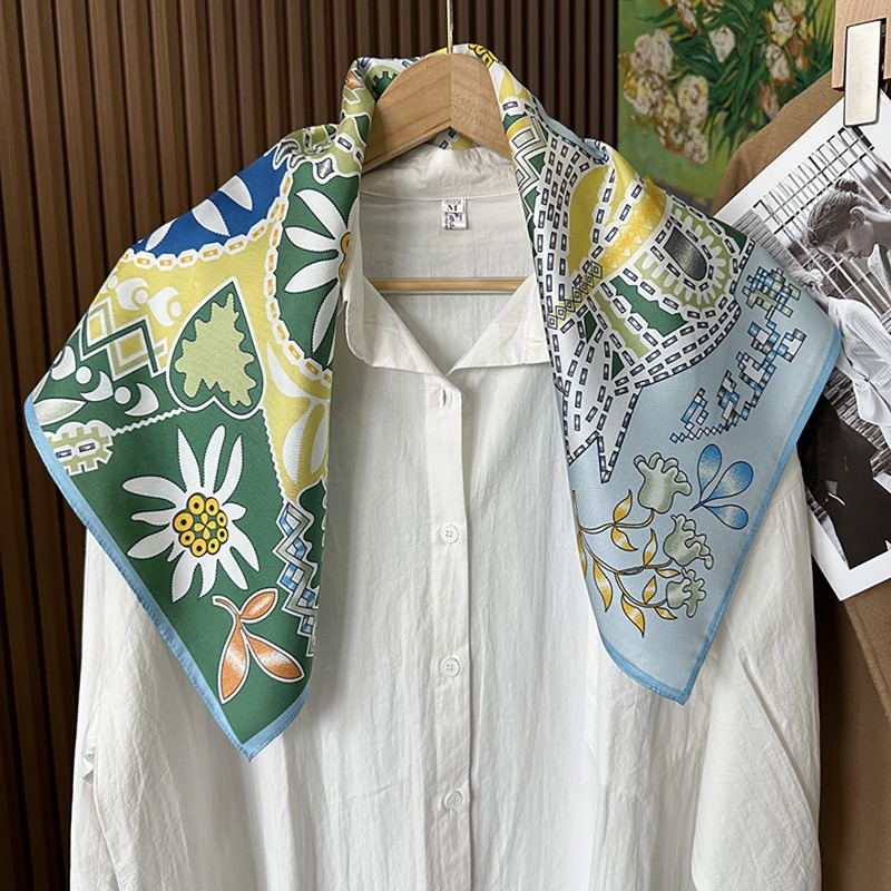 Green Boho Horse Square Scarf  - Women'S Accessories Handbags recension och pris