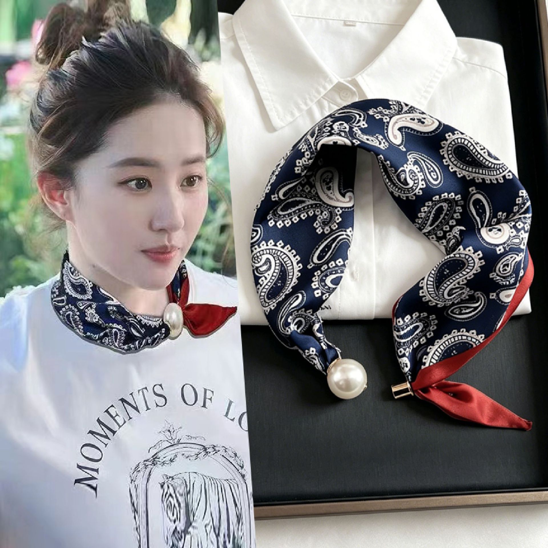 New Paisley Prints Pearl Tail  - Women'S Accessories For Neck recension och pris