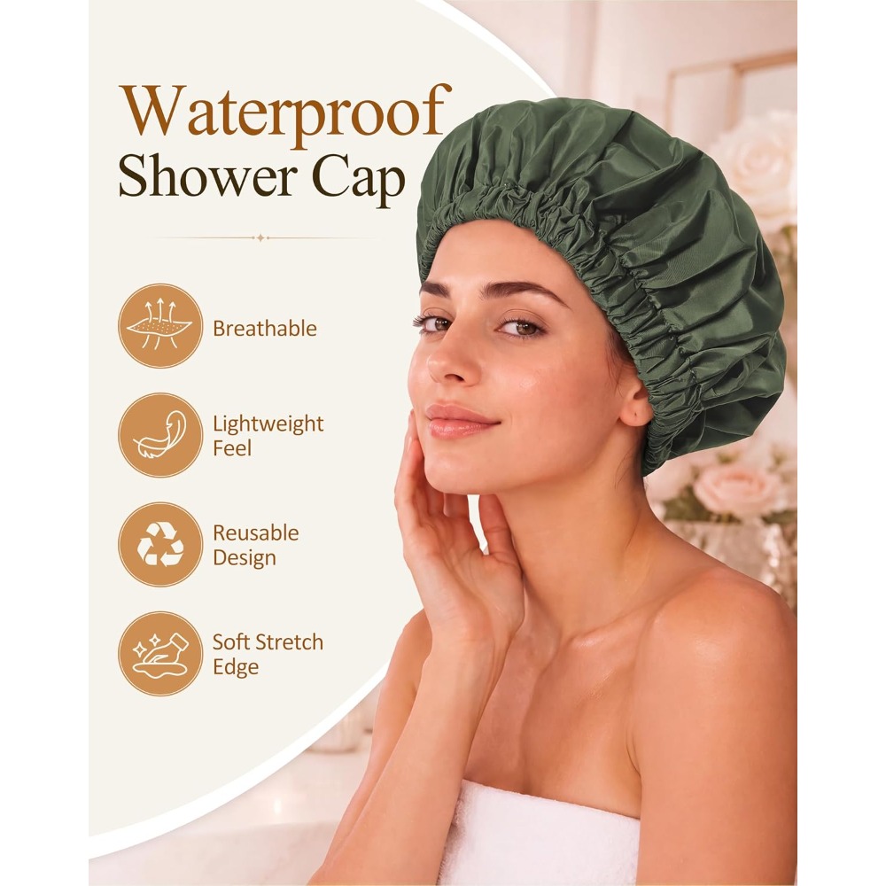 Reusable Waterproof Shower Cap - Women Accessories Images recension och pris