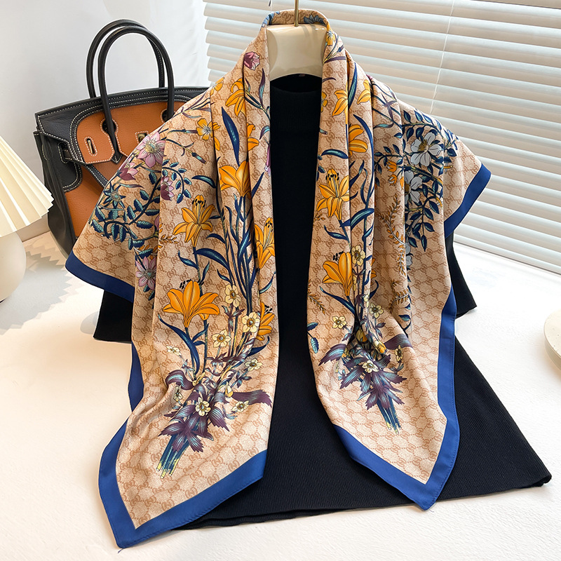 New Twill Satin Scarf 90cm, Wo - Women'S Accessories For Neck recension och pris