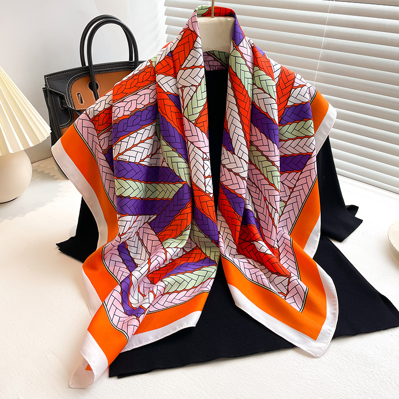 New Twill Satin Scarf 90cm, Wo - Women'S Accessories For Neck recension och pris