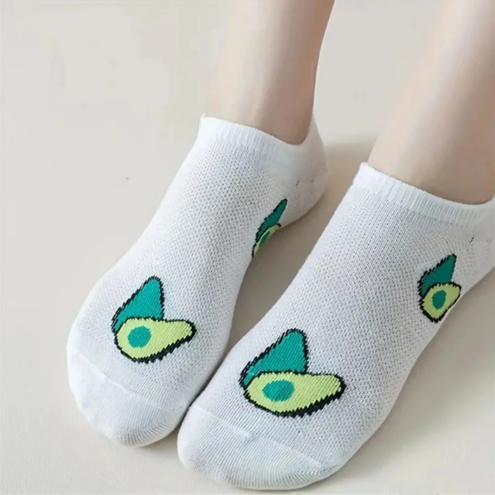 5 Pairs Cartoon Avocado Crew A - Women'S Ankle Accessories recension och pris