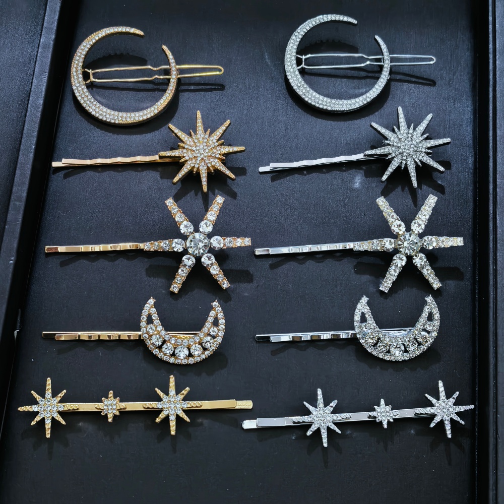 3/4 pcs set Crystal Star Hairp - Women Accessories Wholesale recension och pris