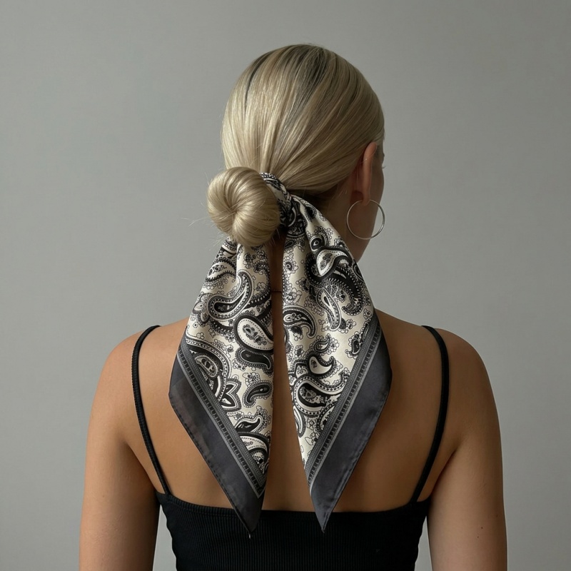 Luxury Satin Square Scarf Pais - Women'S Accessories For Neck recension och pris