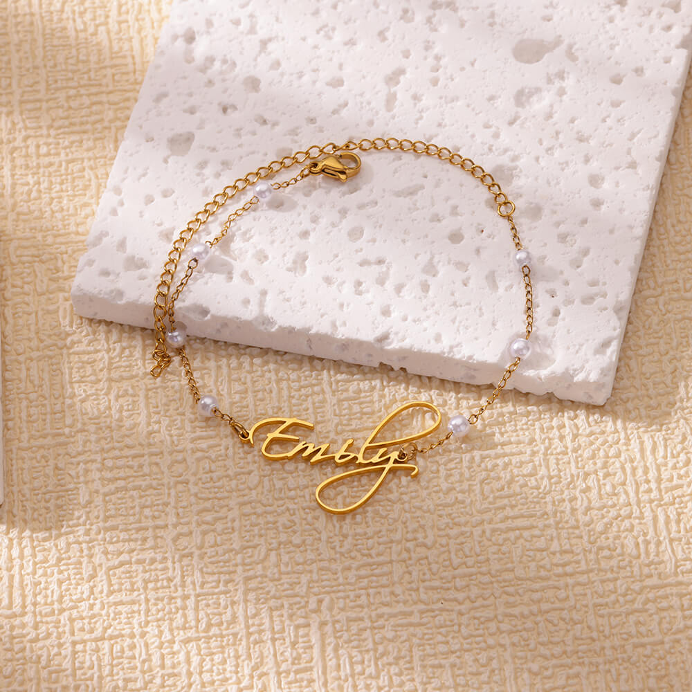 Custom Name Anklets For Women  - Beaded Anklet Chain recension och pris