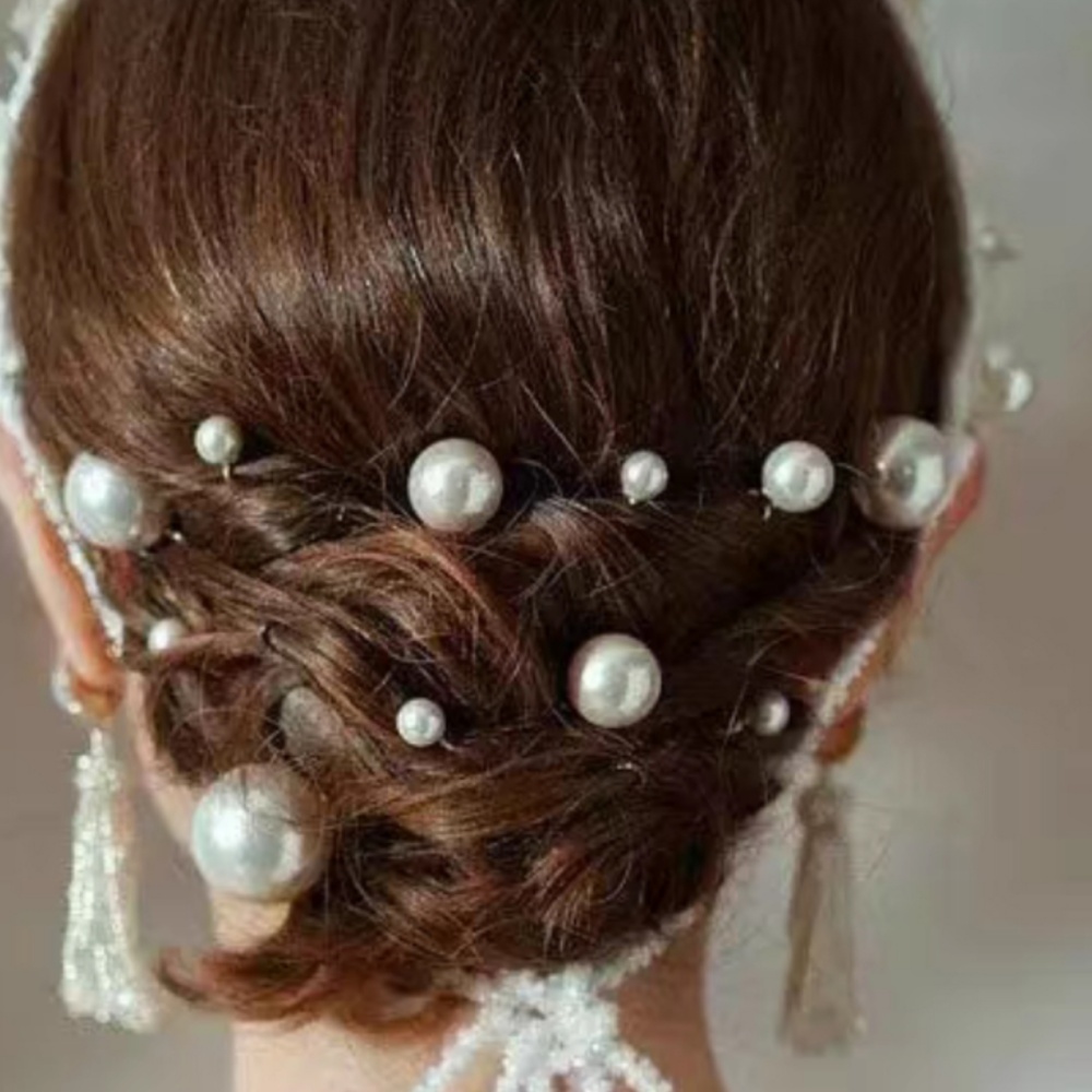 Pearl Crystal Hair Pins Comb S - Women Accessories Wholesale recension och pris