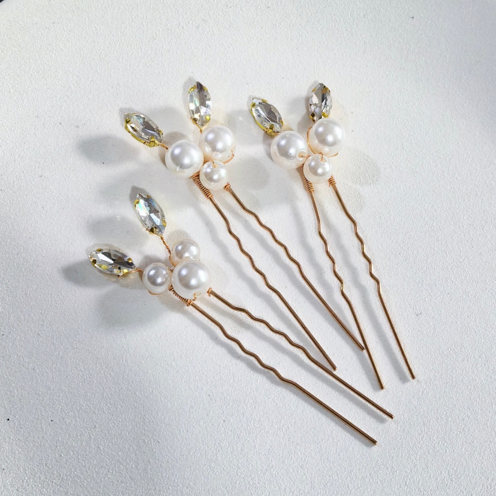 Pearl Crystal Hair Pins Comb S - Women Accessories Wholesale recension och pris