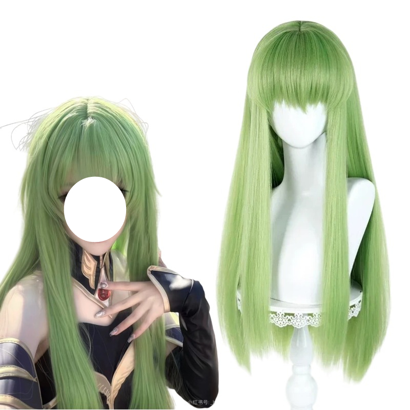 Anime CC Cosplay Green Wig Lon - Women Accessories Wholesale recension och pris