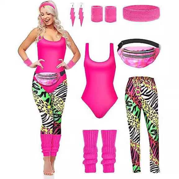 1980s Party Costume Women Spor - Women'S Accessories In The 80S recension och pris