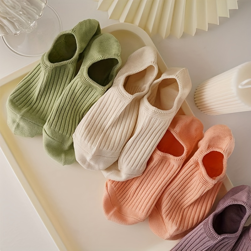 5 Pairs Colorful Ribbed Short  - Women'S Ankle Accessories recension och pris