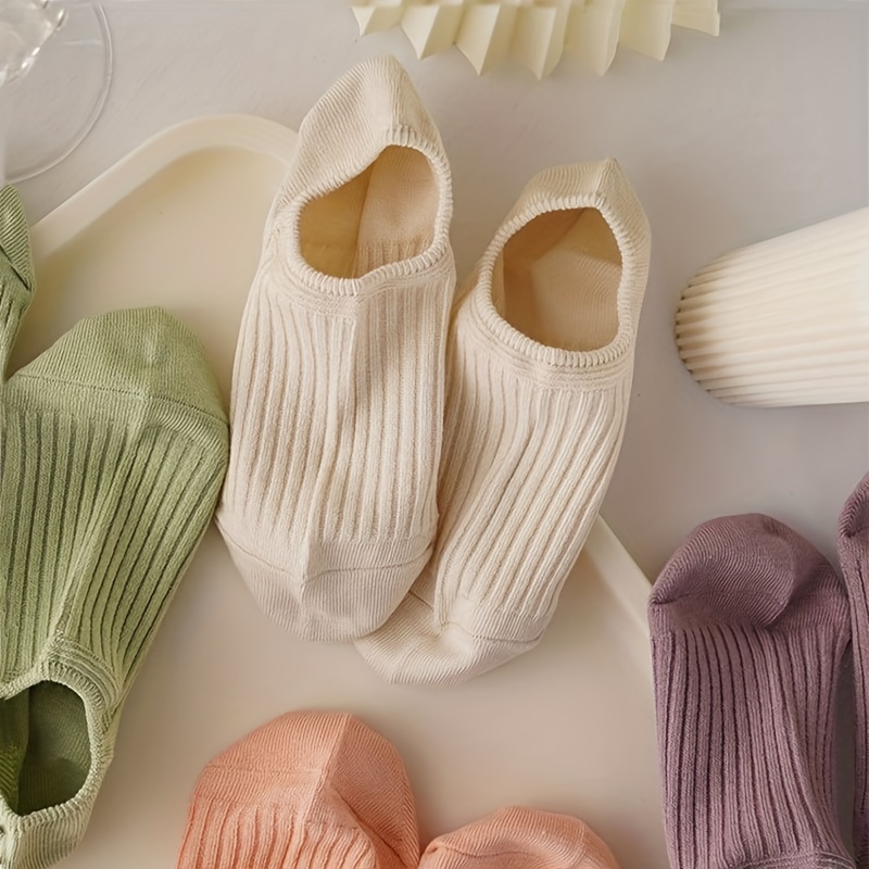 5 Pairs Colorful Ribbed Short  - Women'S Ankle Accessories recension och pris