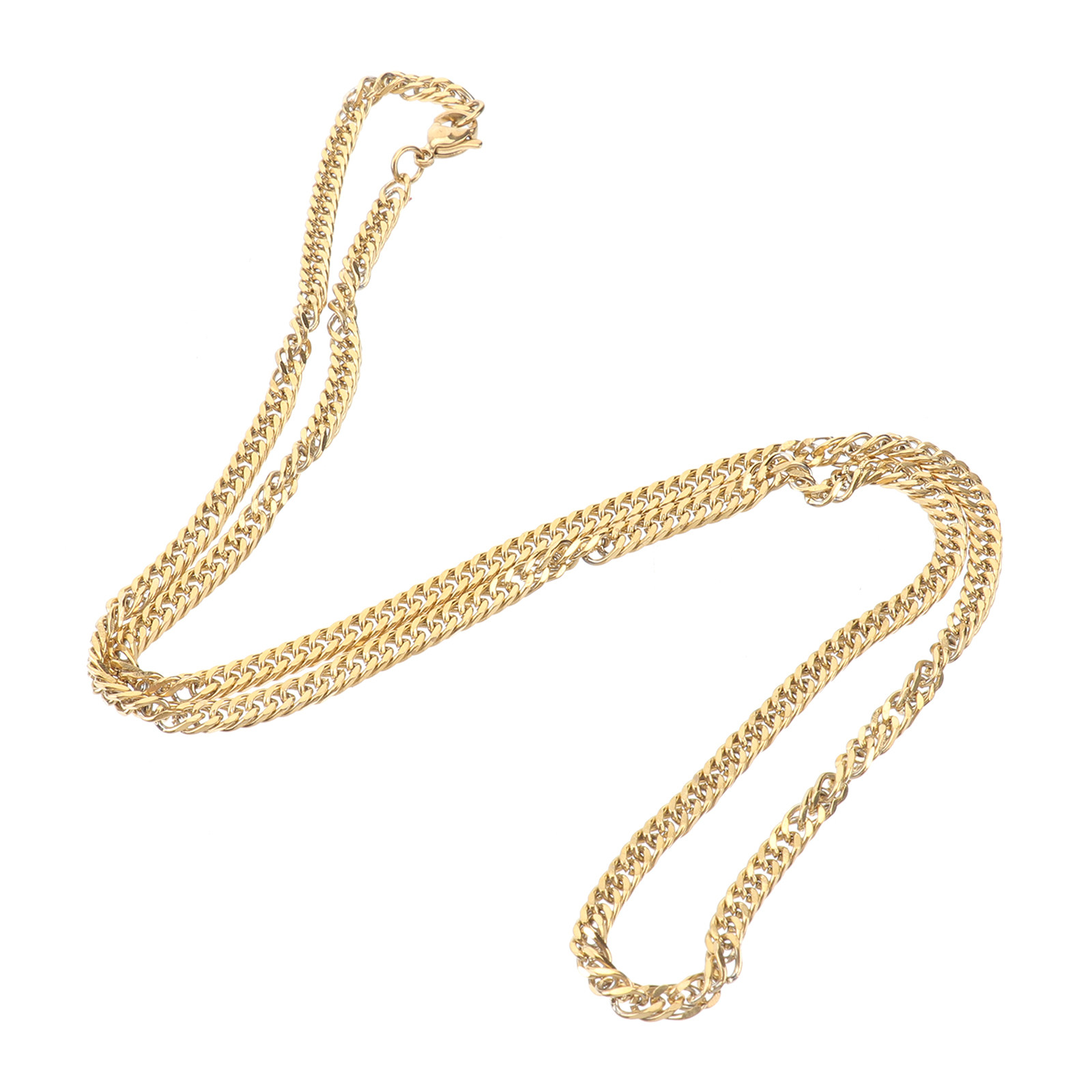 1Pcs Gold Double Buckle Chain  - Women'S Accessories For Neck recension och pris