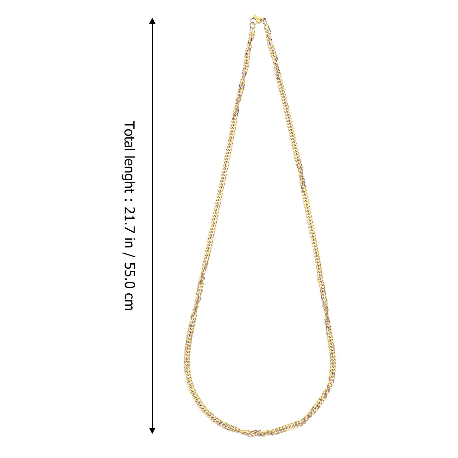 1Pcs Gold Double Buckle Chain  - Women'S Accessories For Neck recension och pris