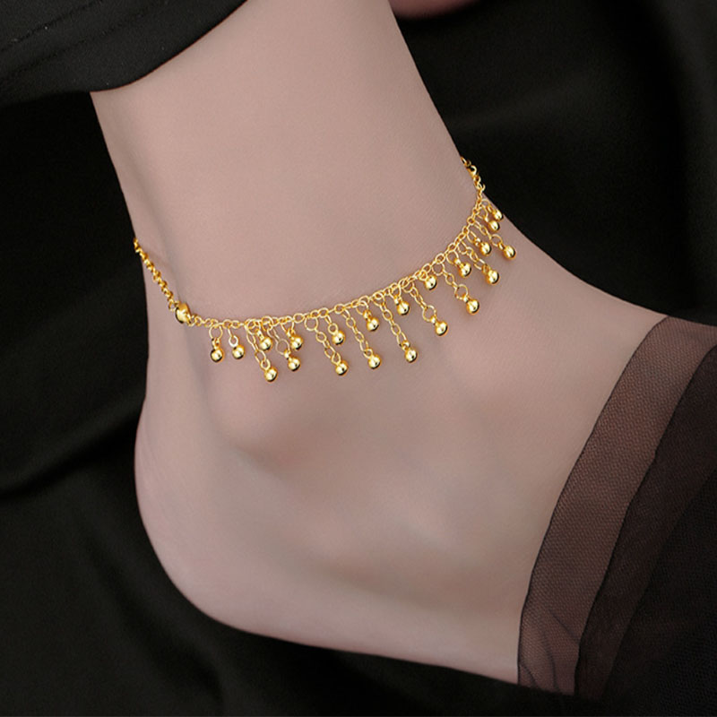 925 Sterling Silver Round Bead - Beaded Anklet Chain recension och pris