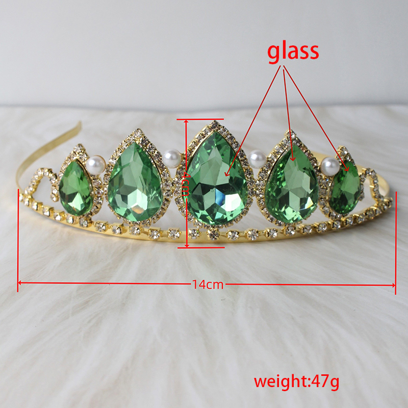 Green Water Drop Rhinestone Cr - Women Accessories Dropshipping recension och pris